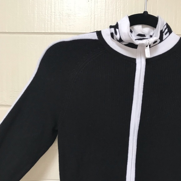 bebeSports • Black & White Zip Up Jacket Small - Picture 5 of 8